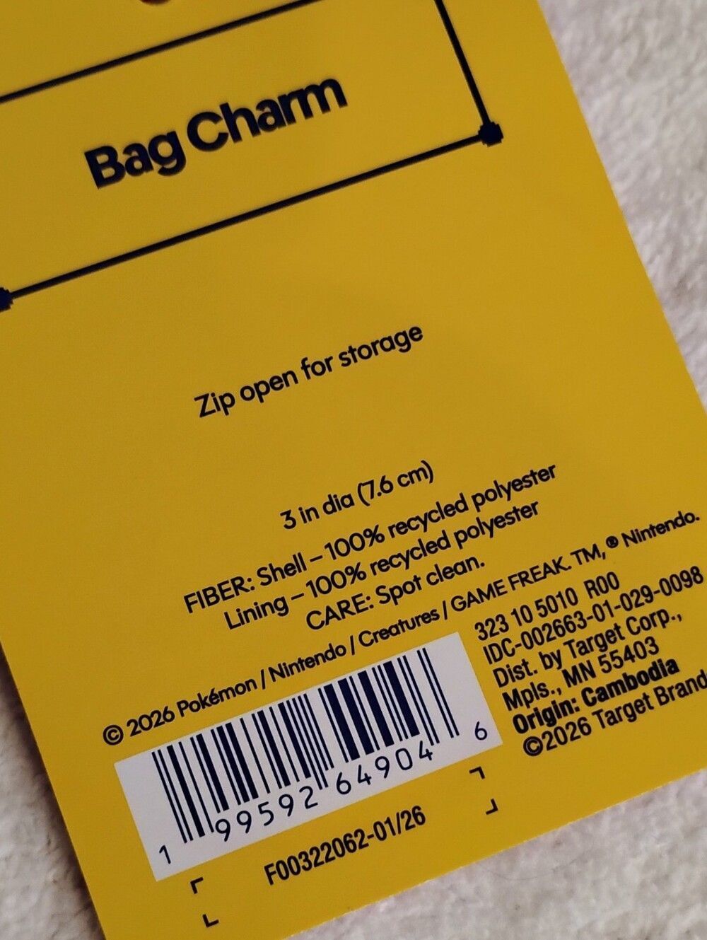 Pokemon X Target Bag Charm - Picture 3 of 3